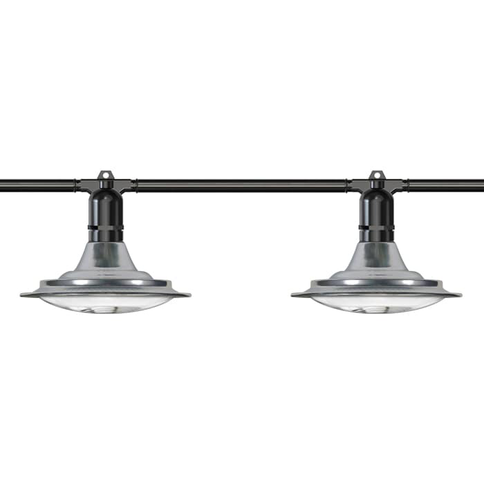 50' Greenhouse Expandable String Lights 14AWG w/ 12W LED 6500K Grow LED Bulbs (12 bulbs)