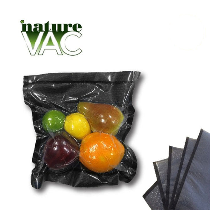 NatureVAC 15"x20" Precut Vacuum Seal Bags Black/Clear (50-pack)