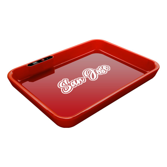 Dope Trays x San Jose – Red background white logo
