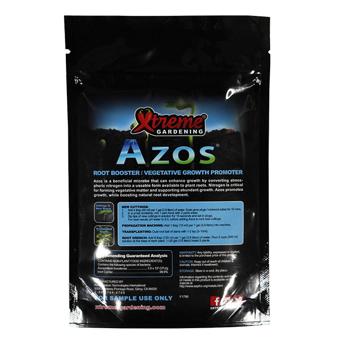 Xtreme Gardening AZOS Beneficial Bacteria Natural Growth Promoter (SAMPLE)
