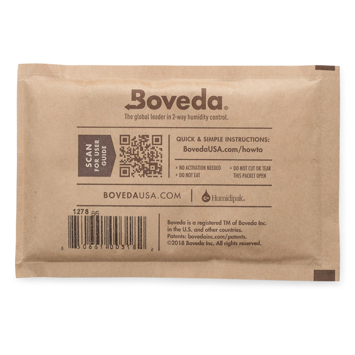 Boveda 2-Way Humidity Control Pack 62% 67g Individually Wrapped (100pcs/Case)