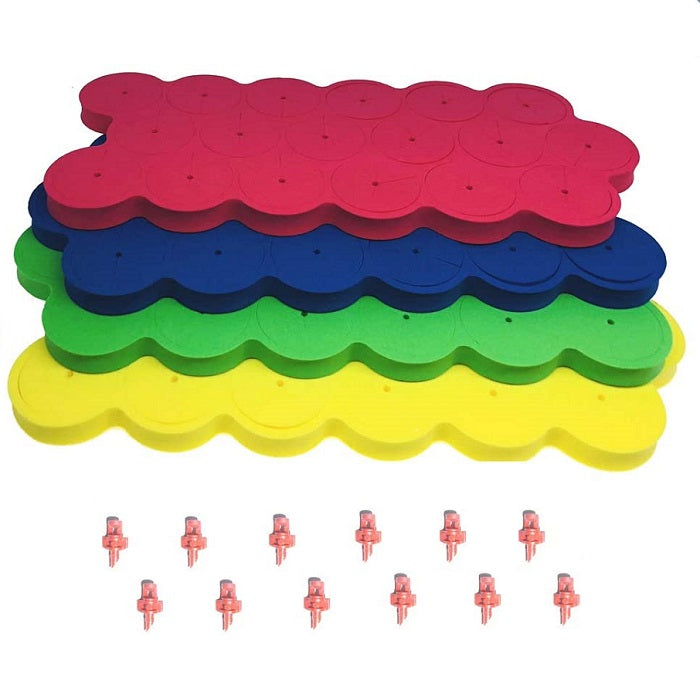 Neoprene Replacements Green / Yellow / Blue / Red 1.625in + 12 Replacement Sprayers (72pcs/Pack)