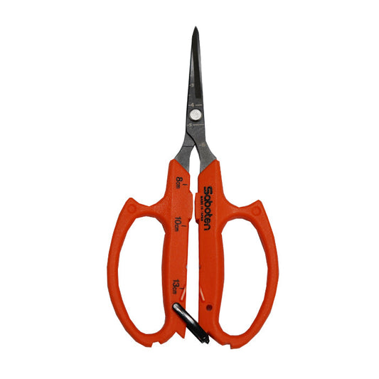 Saboten Automatic PFAS Free Fluorine-coated Professional TrimmingCurved blades Scissors - Orange (PT-21)