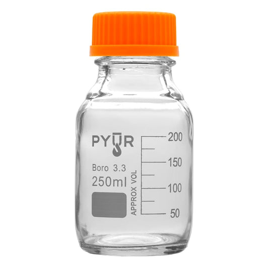Pyur Scientific Glass Reagent Media Storage Bottle 250ml