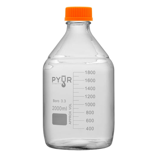 Pyur Scientific Glass Reagent Media Storage Bottle 2000ml