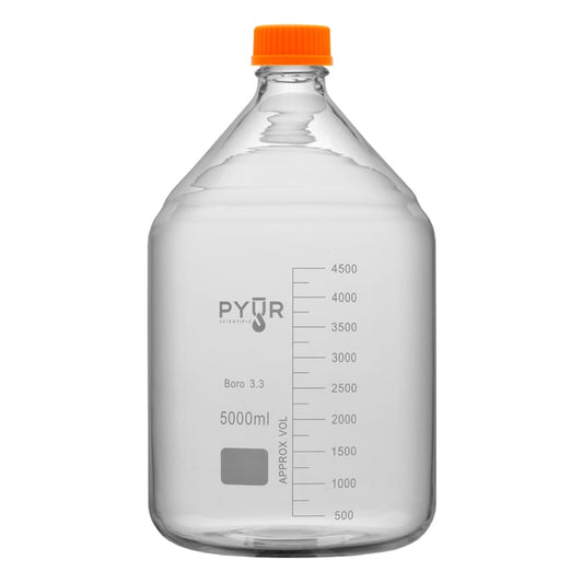 Pyur Scientific Glass Reagent Media Storage Bottle 5000ml