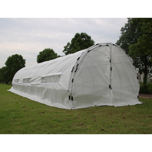 GROW1 Heavy-Duty Greenhouse Hoop House (32ft x 10ft x 6.5ft)