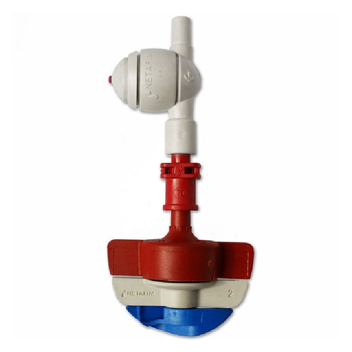 Netafim SpinNet Sprinkler Head with Check Valve, Red Mist, Red Body, Blue Spinner 18.4GPH (25pcs/Bag)