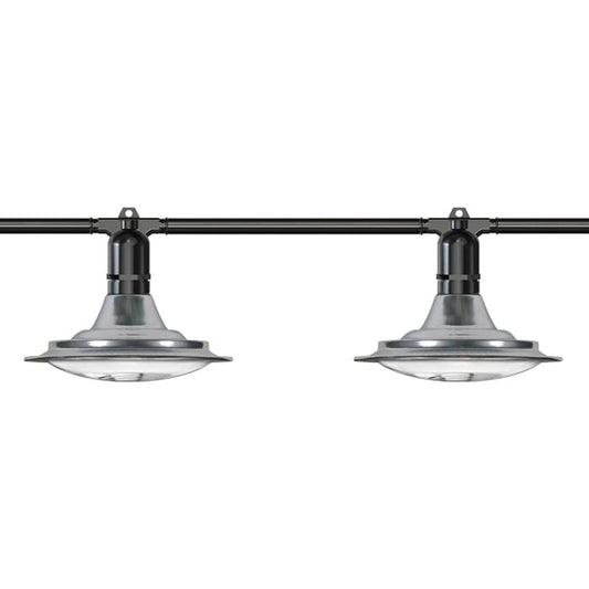 25' Greenhouse Expandable String Lights 14AWG w/ 12W LED 6500K Grow LED Bulbs (6 bulbs)