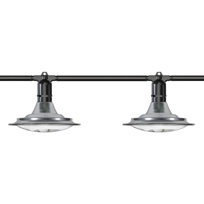 48' Greenhouse Expandable String Lights 14AWG w/ 12W LED 6500K Grow LED Bulbs (24 bulbs)