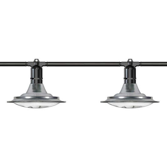 100' Greenhouse Expandable String Lights 14AWG w/ 12W LED 6500K Grow LED Bulbs (48 bulbs)