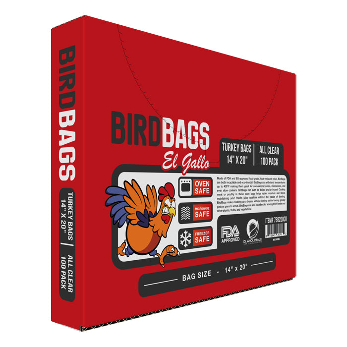 Bird Bags 2 Gallon EL Gallo Turkey Bags 14" x 20" (100 Pack)