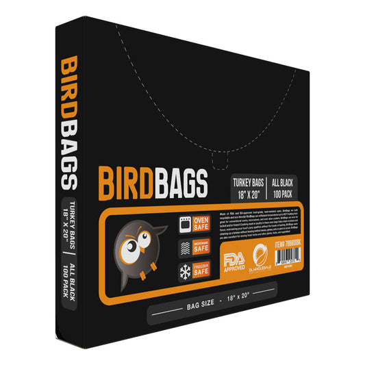 Bird Bags 3 Gallon Turkey Bags All Black 18" x 20" (100 Pack)