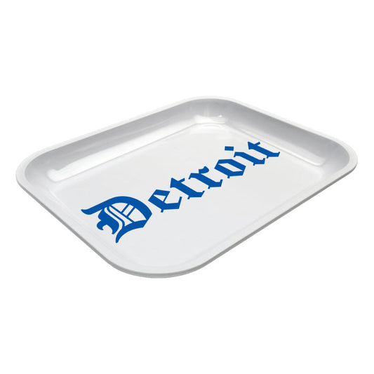 Large Dope Trays x Detroit White - background Blue logo