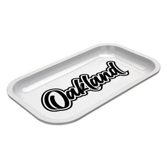 Med Dope Trays x Oakland – White Background Black Logo             