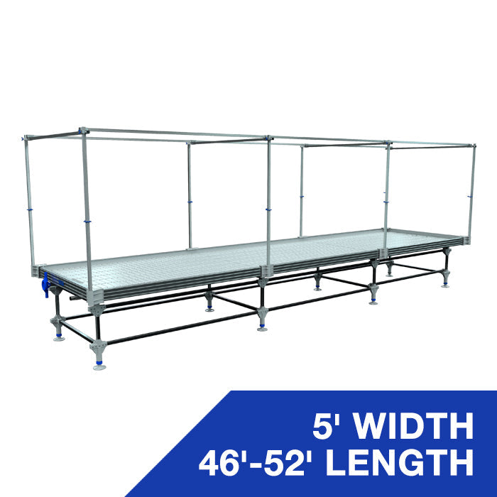 Wachsen 5' Rolling Bench 46'-52' Length With Compete Trellis Setup