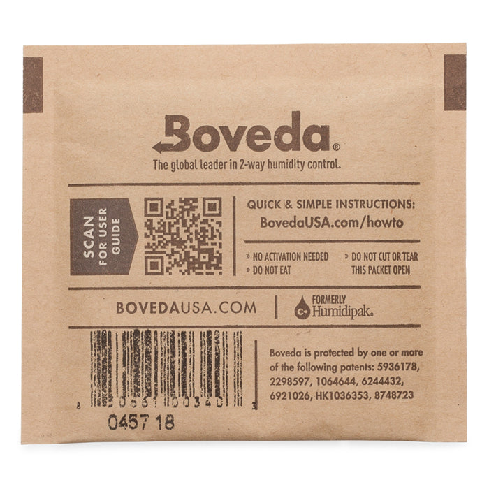 Boveda 2-Way Humidity Control Pack 62% RH 8g Bulk Individually Wrapped (300pcs/Case)