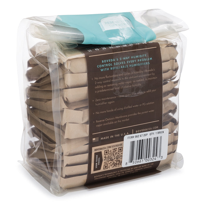 Boveda 2-Way Humidity Control Pack 62% 67g (20 Pack)