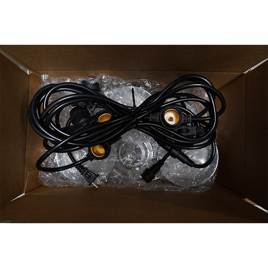 **REFURBISHED** 25' Greenhouse Expandable String Lights 14AWG w/ 12W LED 6500K Grow LED Bulbs (6 bulbs)