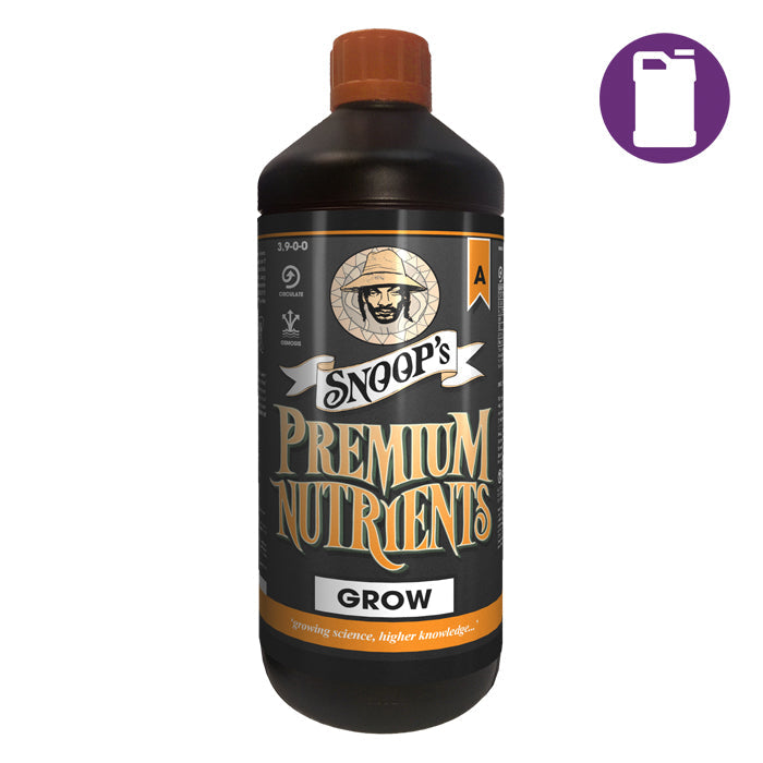 Snoop's Premium Nutrients Grow A Non-Circulating 10ltr 3.6-0-0 (Soil, Hydro Run To Waste)