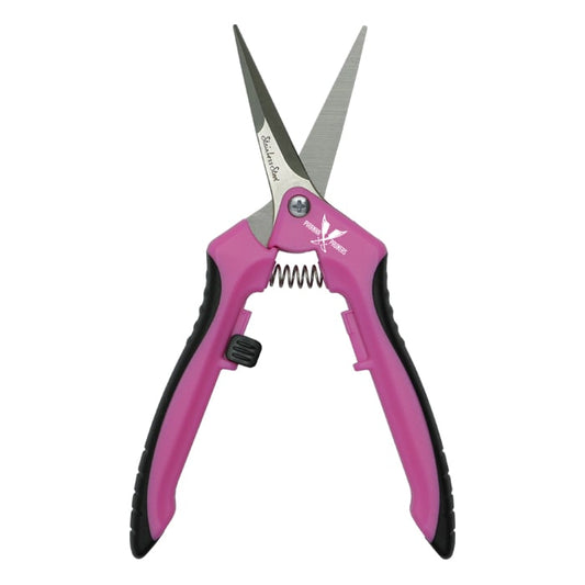 Piranha Pruner Scissors - Pink Handle & Straight Stainless Steel Blade (Case of 12)