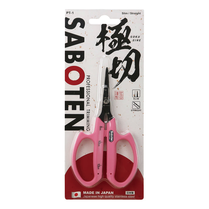 Saboten Fluorine Coated Straight Blade Scissors - Pink (PT-1) (Case of 12)