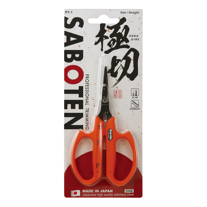 Saboten Fluorine Coated Straight Blade Scissors - Orange (PT-1) (Case of 12)