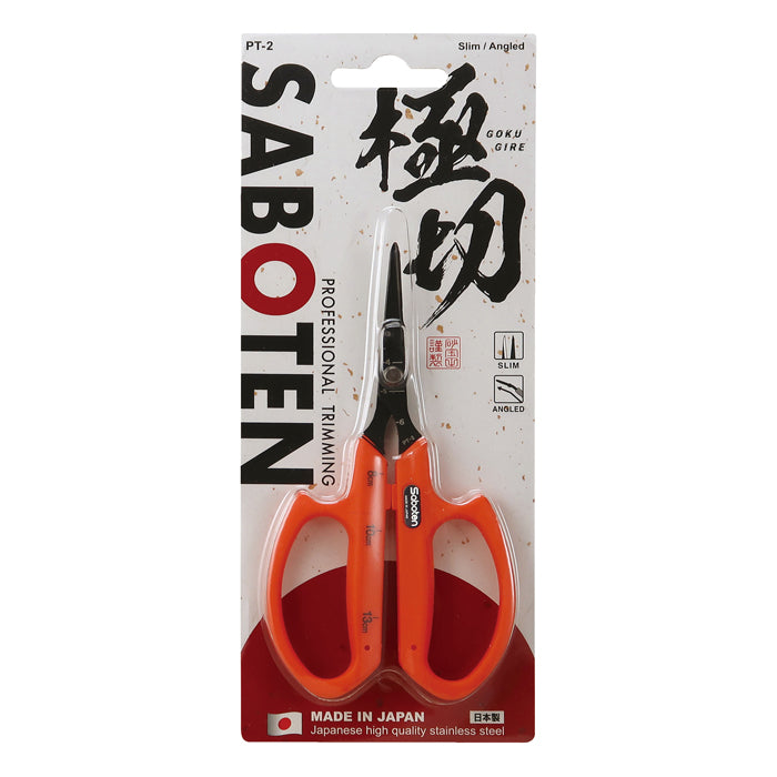 Saboten Fluorine Coated Angled Blade Scissors - Orange (PT-2) (Case of 12)