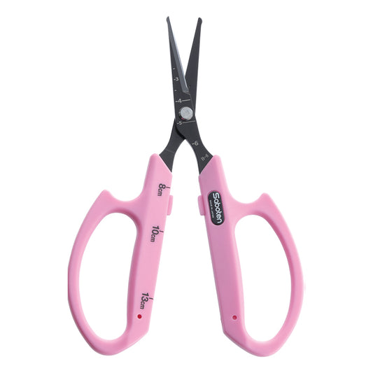 Saboten Fluorine Coated Round Tip Angled Blade Scissors - Pink (PT-4) (Case of 12)