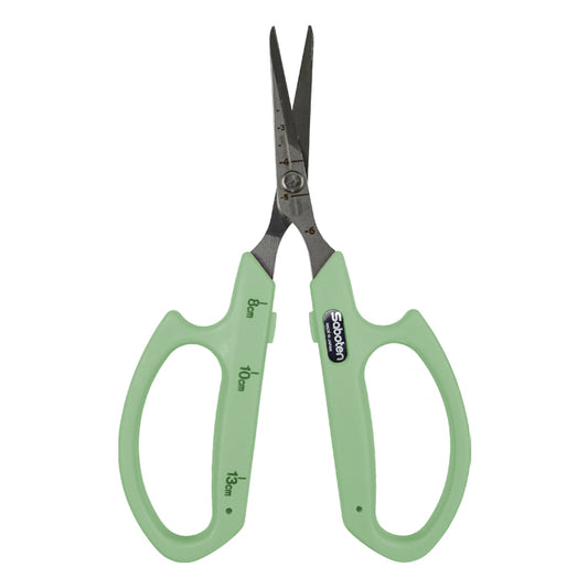 Saboten Stainless Steel Straight Blade Scissors - Green (PT-12) (Case of 12)