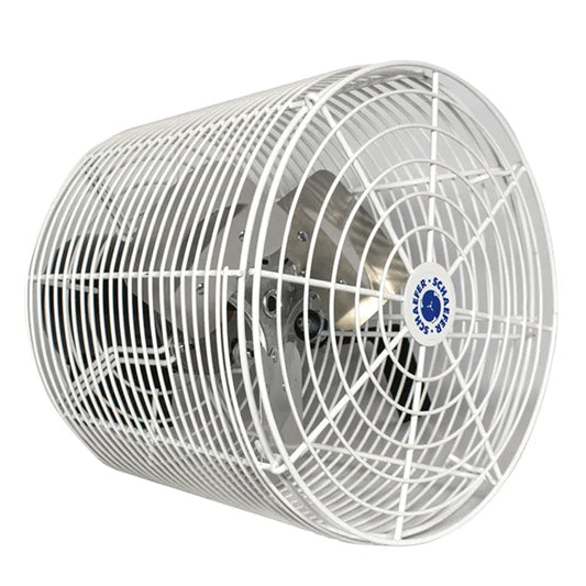 Schaefer Versa-Kool Circulation Fan 12 in w/ Tapered Guards, Cord & Mount - 1470 CFM